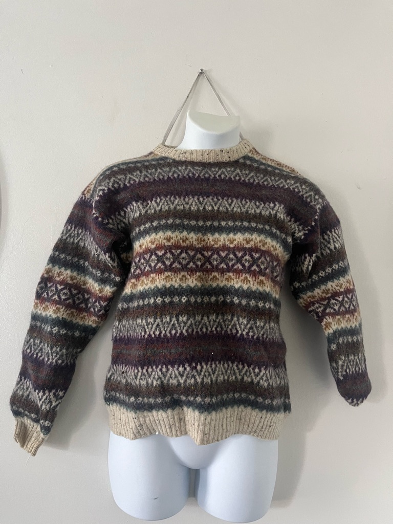 Classic Fair Isle Knit Sweater  Multicolor Etchings Brand